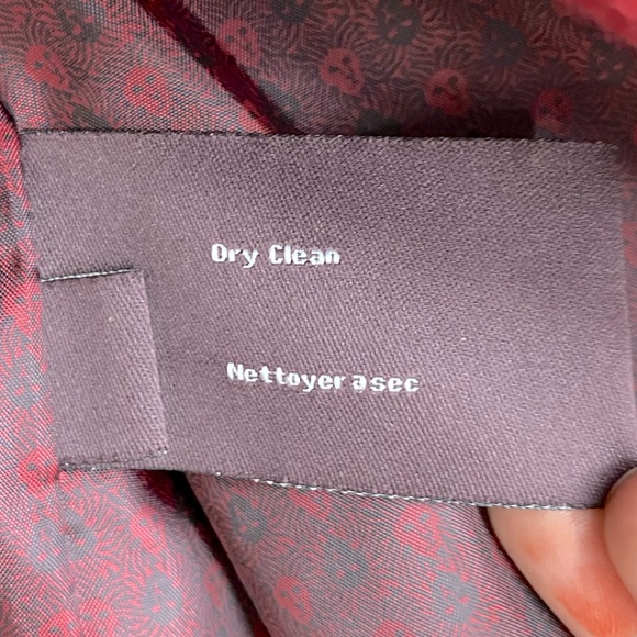 Anne Klein Red Wool Cashmere Blend 3 Button Overcoat S - Picture 5 of 16